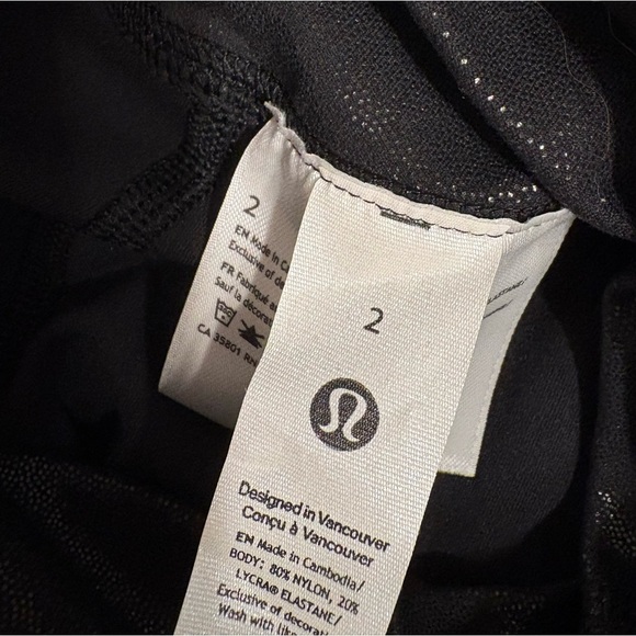 Lululemon Athletica Black HR Shine Pants - Picture 3 of 3